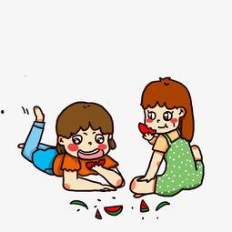 吃瓜群众的卡通图片